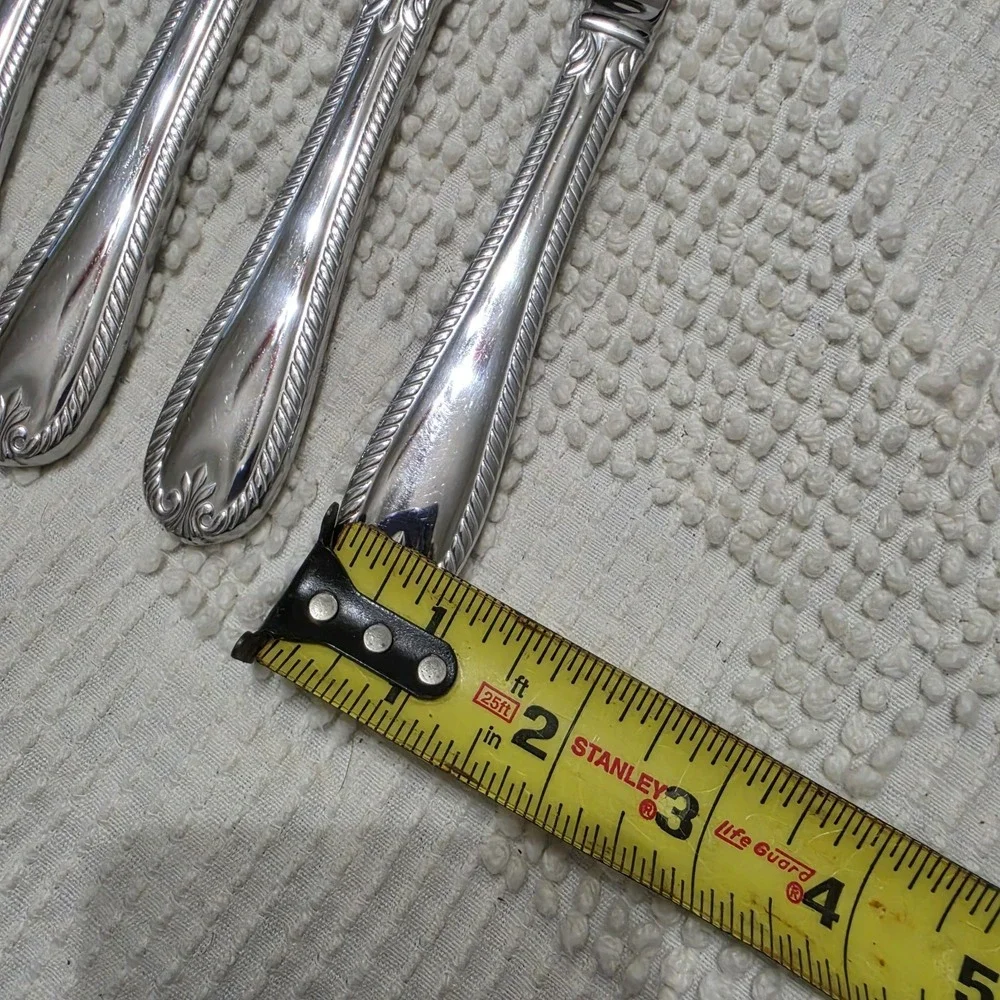 Lenox Tudor Bead Augusta Rope Edge‎ Dinner Knives Retired Flatware 9 1/4